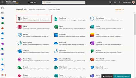 Microsoft 365 admin center .
